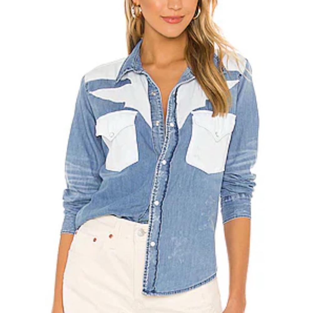 NSF Teagan Western Button Up Shirt S
